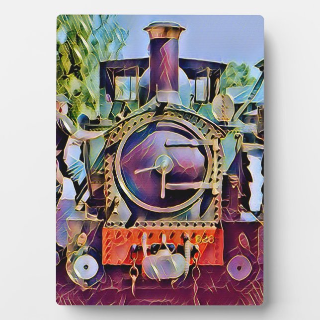 PLACA EXPOSITORA TRENES DE VAPOR (Frente)