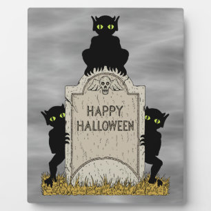 Placa Expositora Tres diablillos Feliz Halloween
