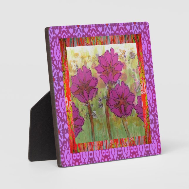 Placa Expositora Tres flores rosas 2 (Anverso)