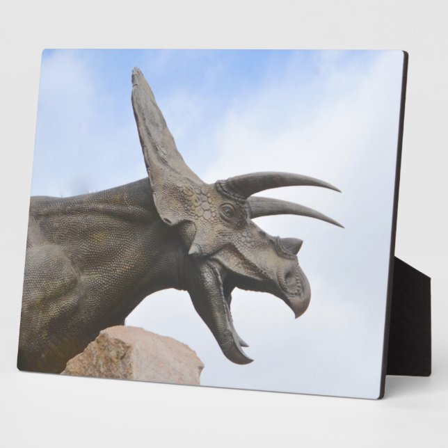 Placa Expositora Triceratops Dinosaur (Lado)