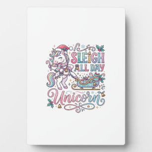 Placa Expositora Trineo de Unicornio Todo el Día Unicornio Adorable