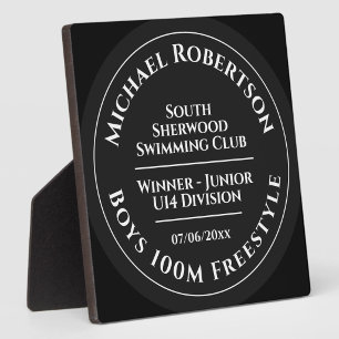 Placa Expositora Trofeo de Torneo de Gala de Club de Natación Perso