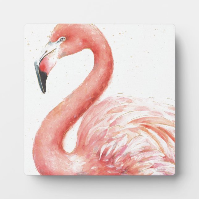 Placa Expositora Tropical | Flamingo rosa (Frente)