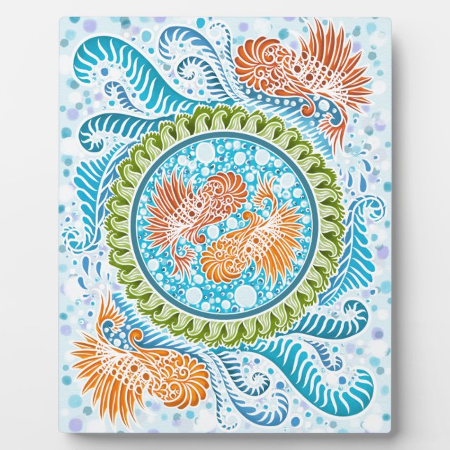 Placa Expositora Tropical Koi Mandala (Frente)
