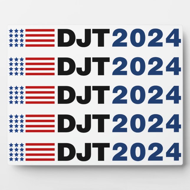 Placa Expositora Trump 2024 DJT (Frente)
