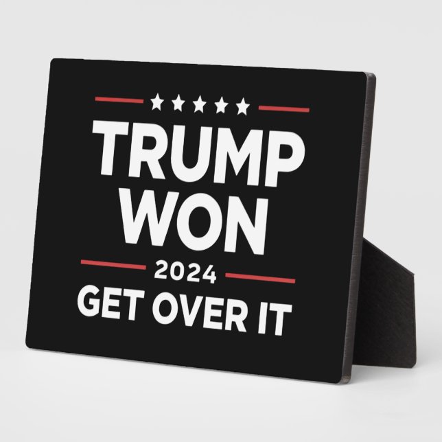 Placa Expositora Trump Ganó Acéptalo 2024 (Lado)