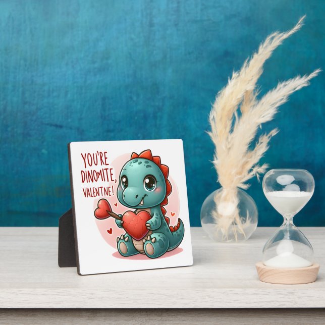 Placa Expositora Tu Dinomita Valentine Cute Dinosaur Love (in situ)