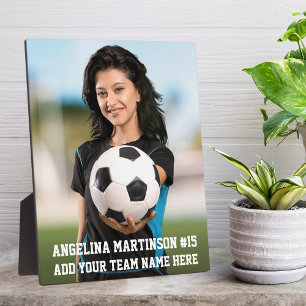 Placa Expositora Tu foto personalizada de fútbol o de tu deporte