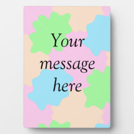 Placa Expositora Tu mensaje aquí agregar texto nombre boho colorido