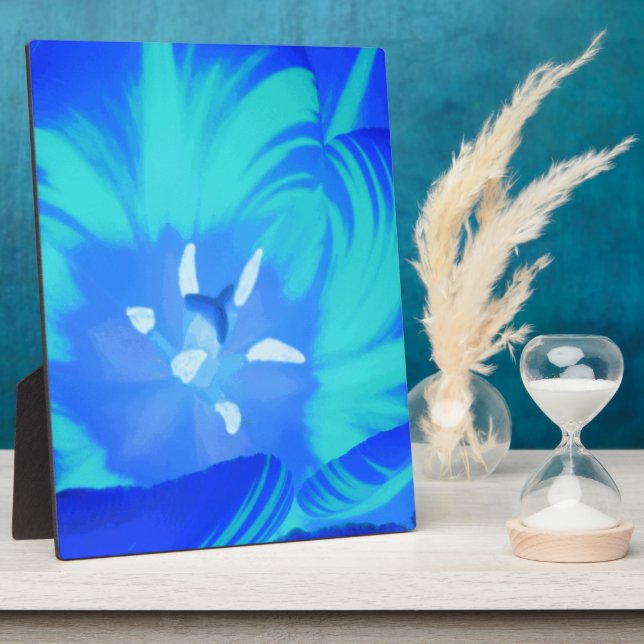 Placa Expositora Tulipán azul brillante (Lado)