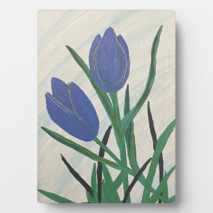 Placa Expositora Tulipanes azules