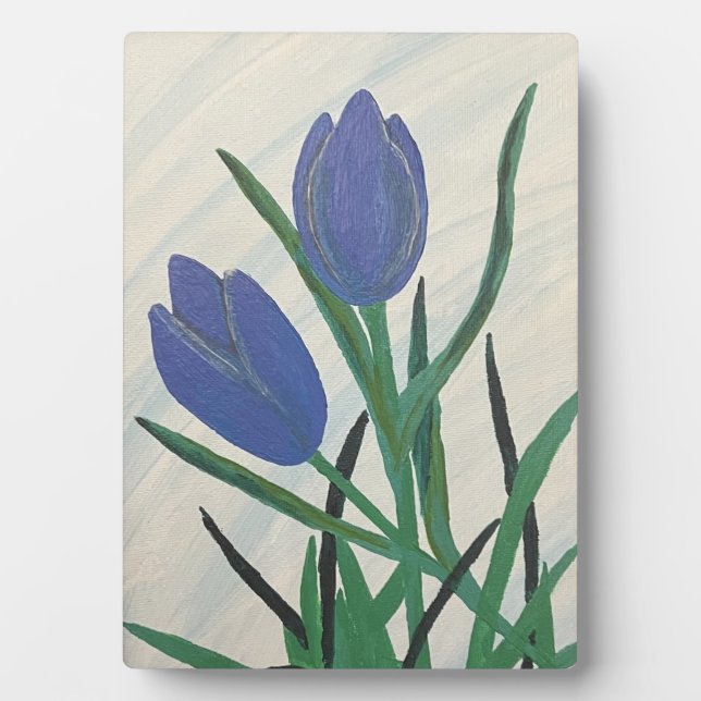 Placa Expositora Tulipanes azules (Frente)