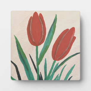 Placa Expositora Tulipanes Rojos