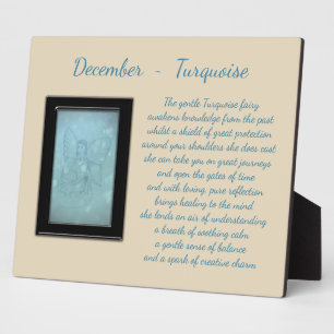 Placa Expositora Turquoise de Birthstone Diciembre