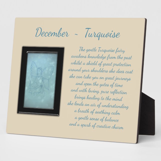 Placa Expositora Turquoise de Birthstone Diciembre (Lado)