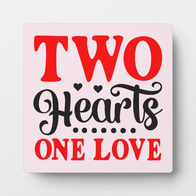 Placa Expositora Twin Valentines- Two Hearts One Love  (Frente)