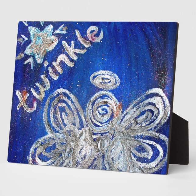 Placa Expositora Twinkle Angel Art Painting Gift Plaque (Lado)
