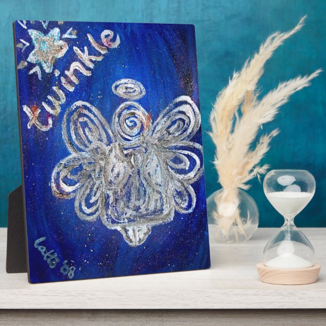 Placa Expositora Twinkle Angel Art Painting Gift Plaque (Lado)