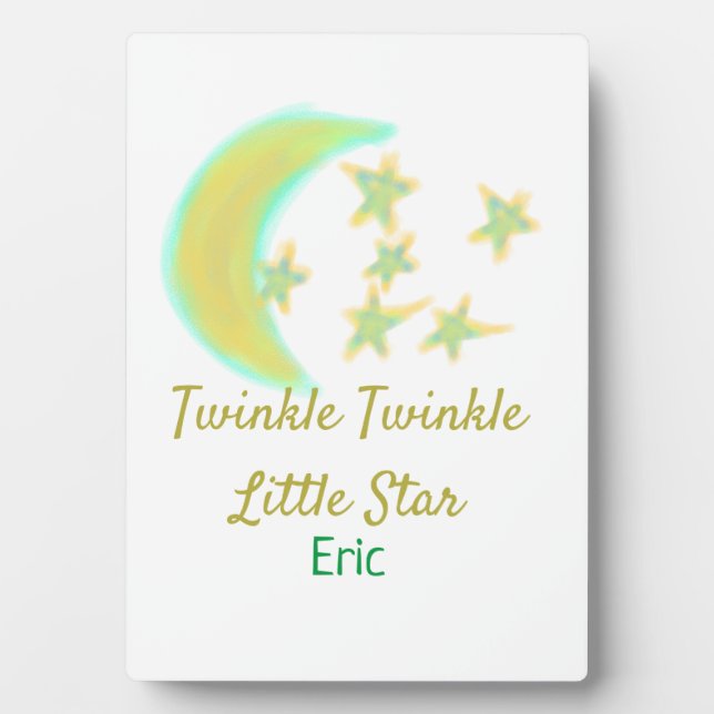 Placa Expositora Twinkle Little Star añada nombre (Frente)