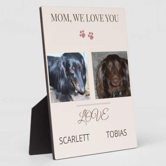 Placa Expositora Two Paws Cherish Mom Always (Lado)