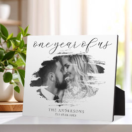 Placa Expositora Un año de nosotros Primer aniversario de bodas