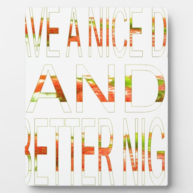 Placa Expositora Un buen día y un mejor arte nocturno (Frente)