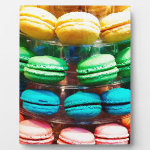Placa Expositora Un delicioso postre colorido francés Macaron