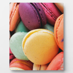 Placa Expositora Un delicioso postre colorido francés Macaron