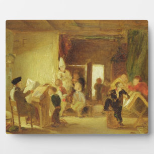 Placa Expositora Un estudio para "The Schoolroom" (aceite en el pan