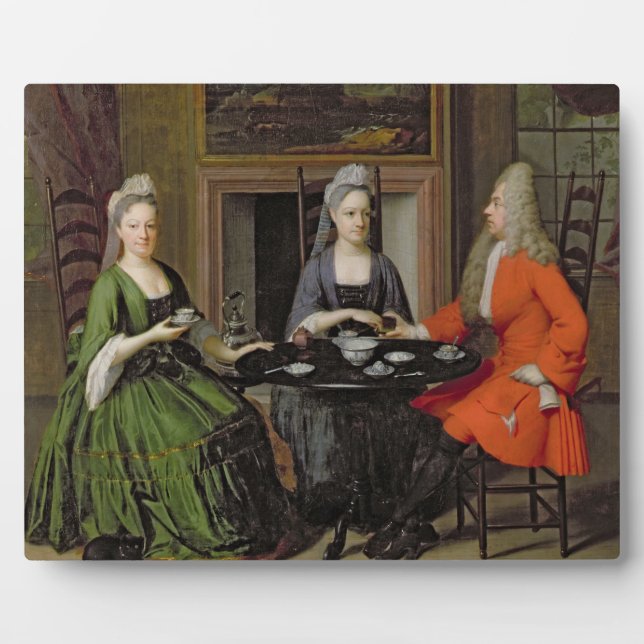 Placa Expositora Un Fiesta de té (aceite sobre lienzo) (Frente)