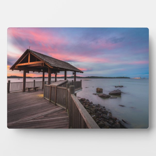 Placa Expositora Un hermoso atardecer (Frente)