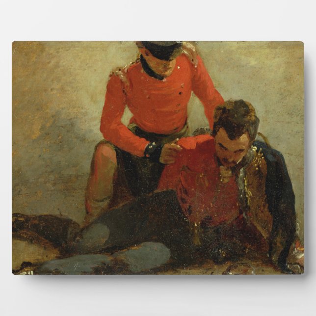 Placa Expositora Un Highlander, Black Watch asistiendo a un General (Frente)