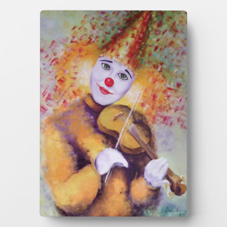 Placa Expositora Un payaso dulce tocando el violín