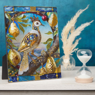 Placa Expositora Un perdiz en un árbol de peras