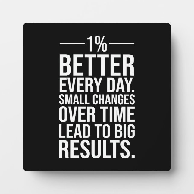 Placa Expositora Un porcentaje mejor cada día, motivación del éxito (Frente)
