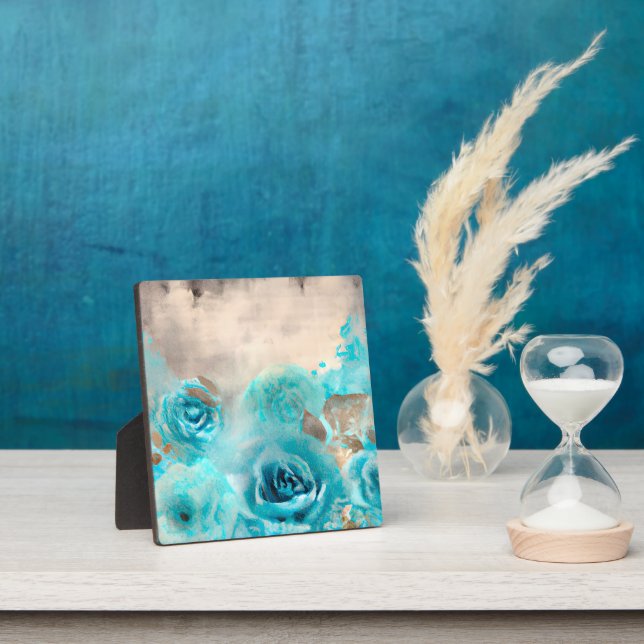 Placa Expositora Un Shabby azul Chic Ephemera Design Series 7 (in situ)