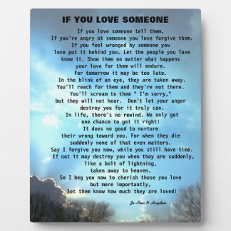 PLACA EXPOSITORA UNA CARTA DE PERDÓN