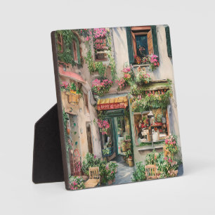Placa Expositora Una escena callejera italiana Serie de diseño de e