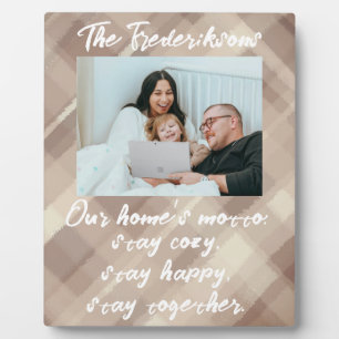Placa Expositora Una foto de familia con nombre personalizado, cita
