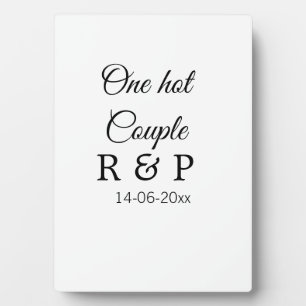 Placa Expositora Una letra inicial de nombre de pareja caliente tex