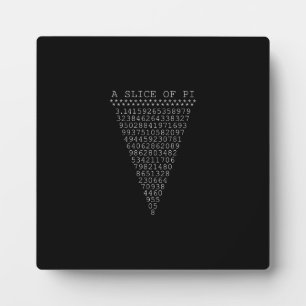 Placa Expositora Una rebanada de dígitos de Pi