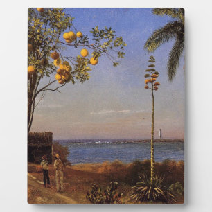 Placa Expositora Una vista en las Bahamas por Bierstadt Albert.