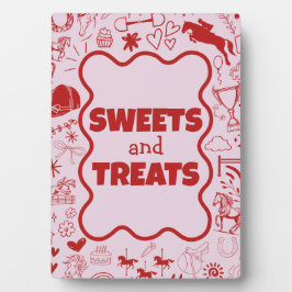 Placa Expositora Único postre de cumpleaños ecuestre Chica de cabal