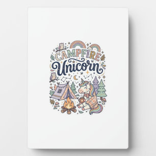 Placa Expositora Unicorn Campfire Unicorn Premium Vector Sticker an