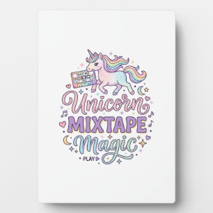 Placa Expositora Unicorn Mixtape Magia Adorable Pegatina y Camiseta