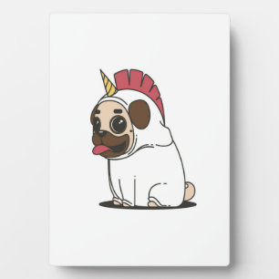 Placa Expositora Unicorn Puppy Regalo de Perro de Pug Cute