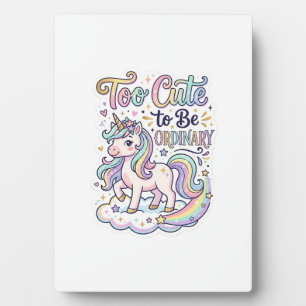 Placa Expositora Unicornio demasiado lindo para ser ordinario Premi