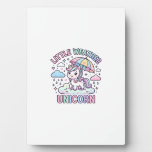 Placa Expositora Unicornio Diseño Gráfico Pequeño Unicornio Climáti
