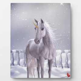 Placa Expositora Unicornio en la Nieve