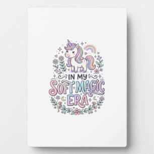 Placa Expositora Unicornio En Mi Era De Magia Suave Tipografía Jugu